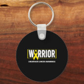 Kinderkanker - Warrior Kinderkanker Aware Sleutelhanger (Voorkant)