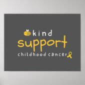 Kinderkanker Wees Vriendelijk Ondersteuning Poster (Voorkant)