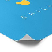 kinderkanker wees vriendelijk steun liefde Poster  (Hoek)