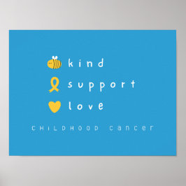 kinderkanker wees vriendelijk steun liefde Poster