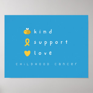 kinderkanker wees vriendelijk steun liefde Poster