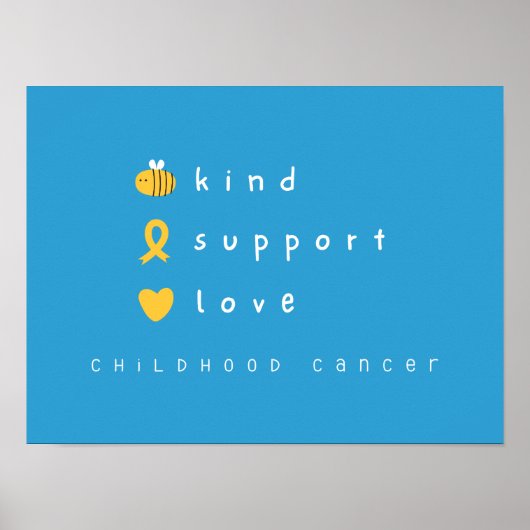 kinderkanker wees vriendelijk steun liefde Poster  (Voorkant)