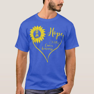 Kinderkankerbestrijder Hope Sunflower Ribbon Awa T-shirt