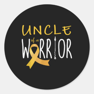 Kinderkankerbewustwording Oom van een vrouw Ronde Sticker