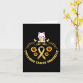 kinderkankerbewustzijn mooi kattengoud canule kaart (Gele Bloem)