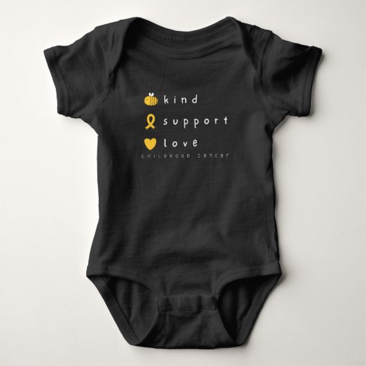 kinderkankerbewustzijn schattig Baby One-Piece Romper (Voorkant)