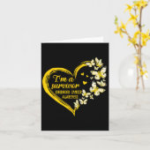 Kinderkankerbewustzijn Warrior_ I&#39; M A Surv Kaart (Gele Bloem)