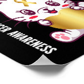 kinderkankerbewustzijner koude kat poster (Hoek)