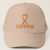 Kinderkankerbewustzijnsbewustzijn Ribbon Survivor Trucker Pet (Voorkant)