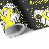 Kinderkankerbewustzijnsouders Hartlint Gi Cadeaupapier (Rol Hoek)