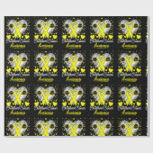 Kinderkankerbewustzijnsouders Hartlint Gi Cadeaupapier (Vlak)