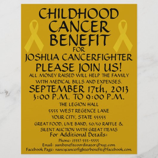 Kinderkankerbrochure Flyer (Voorkant)