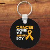 Kinderkankerjongen Ribbon Tumor pediatricia Chi Sleutelhanger (Voorkant)