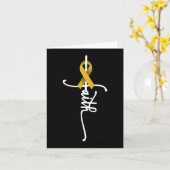 Kinderkankerleer Waarschuwing Kinderkind Kaart (Gele Bloem)