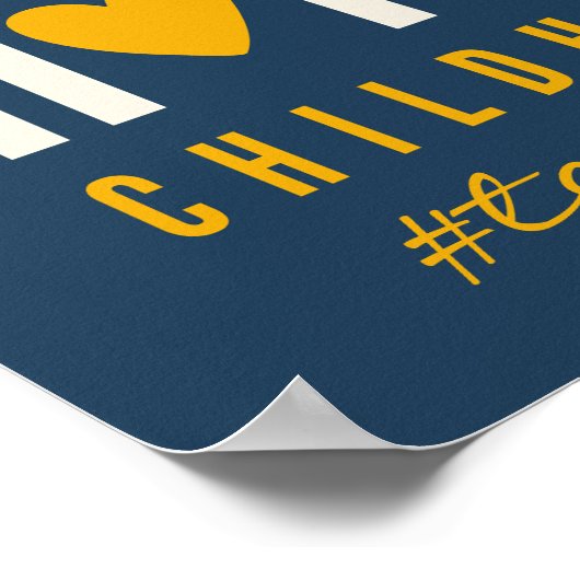 kinderkankerondersteuning Aangepast Poster Prints  (Hoek)