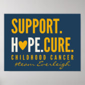 kinderkankerondersteuning Aangepast Poster Prints  (Voorkant)