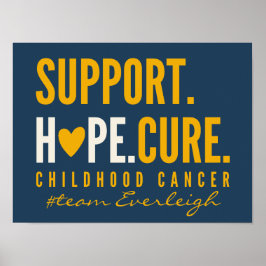 kinderkankerondersteuning Aangepast Poster Prints 