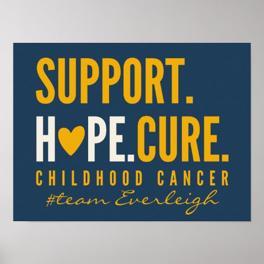 kinderkankerondersteuning Aangepast Poster Prints  (Voorkant)