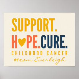 kinderkankerondersteuning Aangepaste naam Poster P