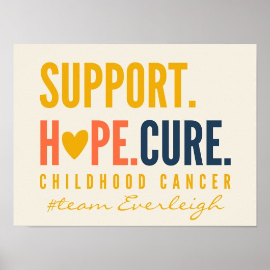 kinderkankerondersteuning Aangepaste naam Poster P (Voorkant)