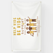 kinderkankerondersteuning Banner Outdoor Sign (Verticaal)