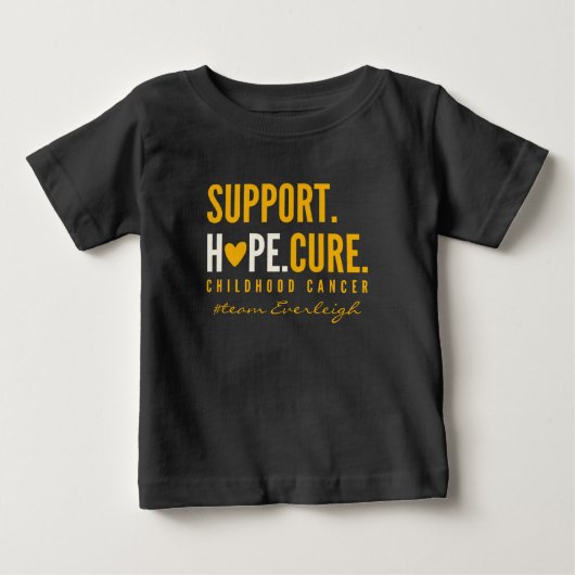 kinderkankerondersteuning Custom name Baby T-Shirt (Voorkant)