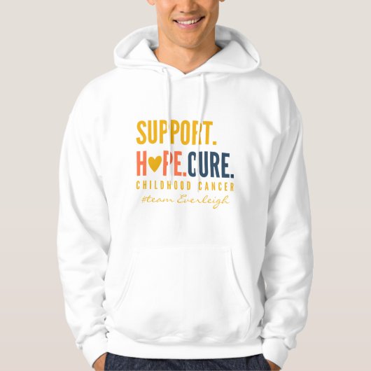 kinderkankerondersteuning Custom Pullover Hoodie (Voorkant)