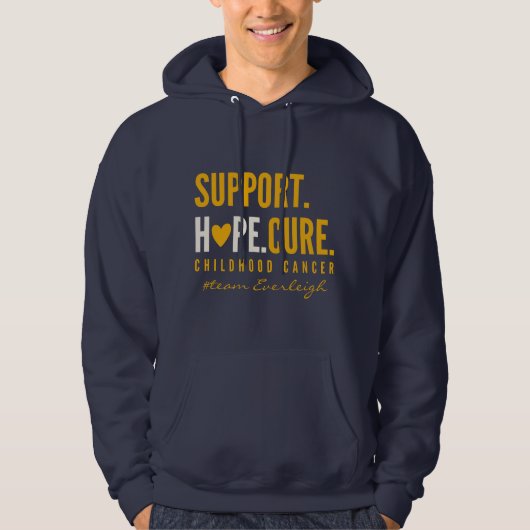 kinderkankerondersteuning Custom Pullover Hoodie (Voorkant)