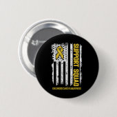 Kinderkankerondersteuning Squad Childhood Cancer A Ronde Button 5,7 Cm (Voorkant /achterkant)
