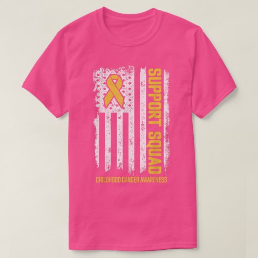 Kinderkankerondersteuning Squad Childhood Cancer A T-shirt (Design voorkant)