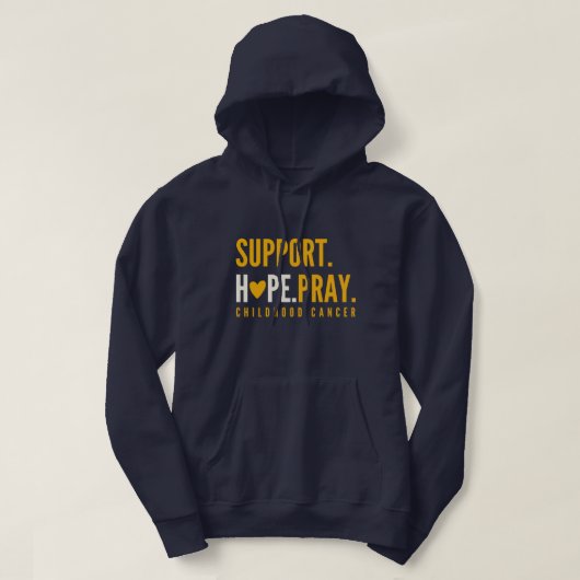 kinderkankersteun hoop bidden Pullover Hoodie (Design voorkant)