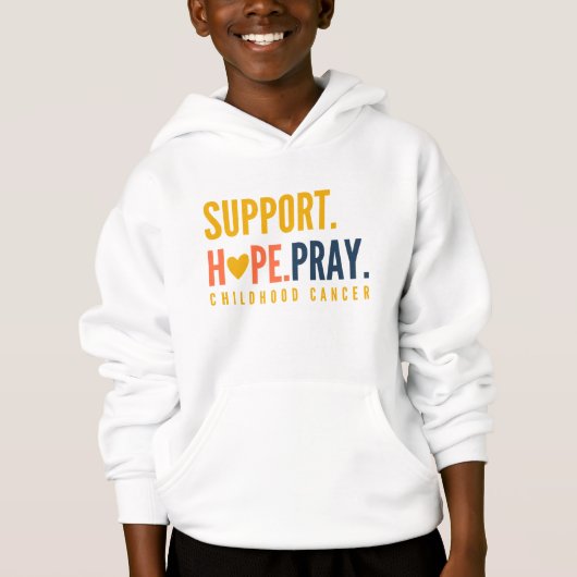 kinderkankersteun hoop Kinder Pullover Hoodie (Voorkant)