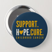 Kinderkankersteun Hope Cure Buttonnen Ronde Button 4,0 Cm (Voorkant /achterkant)