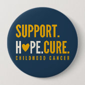 Kinderkankersteun Hope Cure Buttonnen Ronde Button 4,0 Cm (Voorkant)