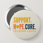 Kinderkankersteun Hope Cure Buttonnen Ronde Button 4,0 Cm (Voorkant /achterkant)