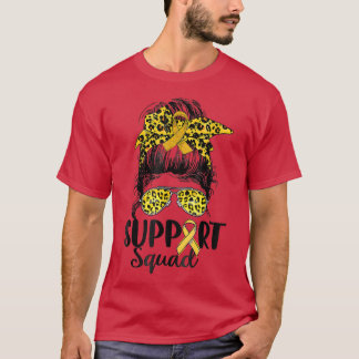 Kinderkankersupporter ondersteunt Squad Gold Ribbo T-shirt