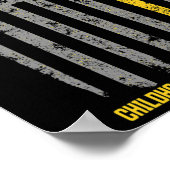 Kinderkankervlag - Bewustmaking voor kinderkanker Poster (Hoek)