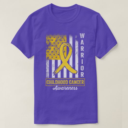 Kinderkankerwaanzin Goud lintje T-shirt (Design voorkant)