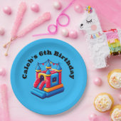 Kinderkasteel Feest Springhuis Verjaardag Springfe Papieren Bordje (Feest)