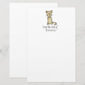 Kinderkat Briefpapier gepersonaliseerd (Voorkant / Achterkant)