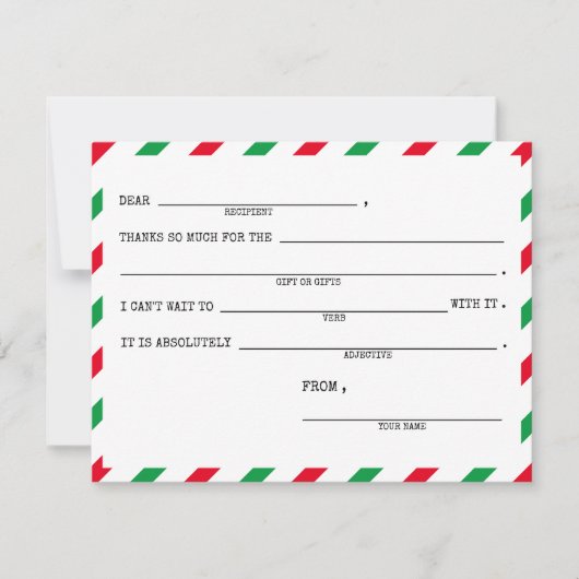 Kinderkerst Bedankkaarten - Set van 10 Notitiekaartje (Voorkant)