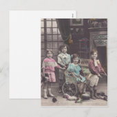 Kinderkerstfeest briefkaart (Voorkant / Achterkant)