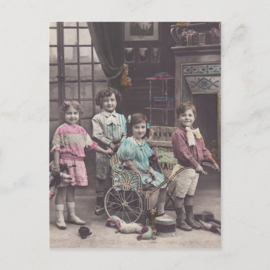 Kinderkerstfeest briefkaart (Voorkant)