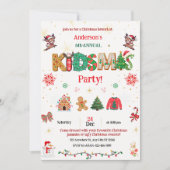 Kinderkerstfeest Uitnodiging - kinderen Kerst uitn (Voorkant)