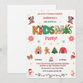 Kinderkerstfeest Uitnodiging - kinderen Kerst uitn (Voorkant / Achterkant)