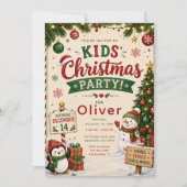Kinderkerstfeestje Kaart (Voorkant)