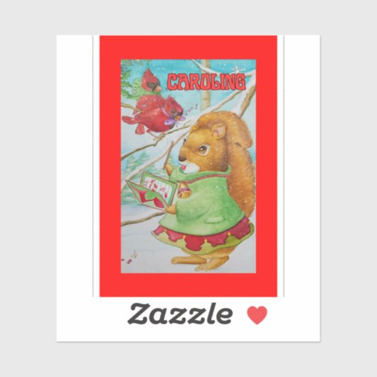 Kinderkerstliedjes zingen sticker (Vel)