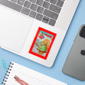 Kinderkerstliedjes zingen sticker (Laptop met iPhone)