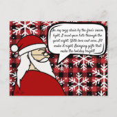 Kinderkerstlijst voor de kerstman briefkaart (Voorkant)