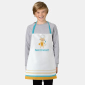 Kinderkeukenrok met kattenprint schort (Gedragen)